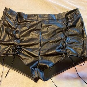PLeather Shorts